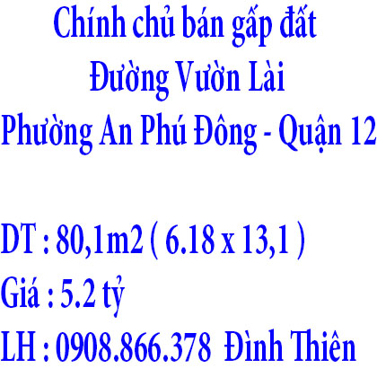 Chính chủ bán gấp đất ưu tiên người thiện chí mua