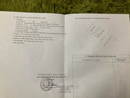 CHÍNH CHỦ Bán nhà 2 tầng khu tái định cư Quán Triều, TP Thái Nguyên.