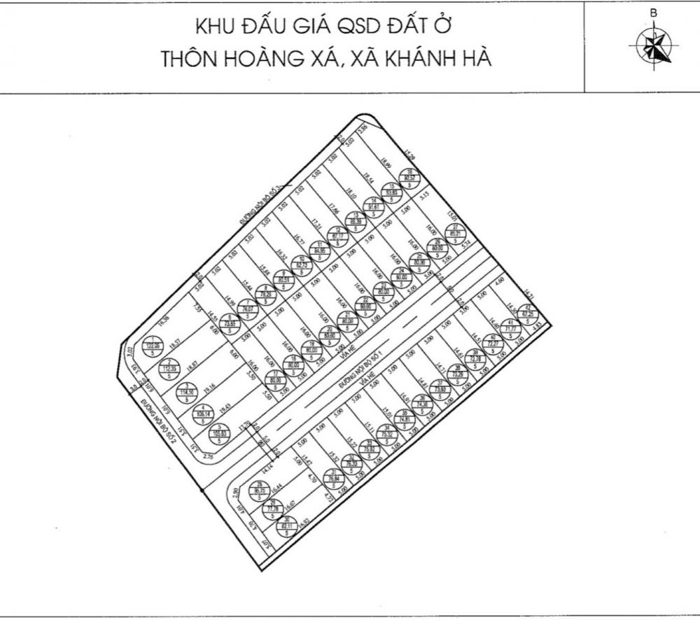 Bán mặt đường lớn  Khu đấu giá thôn Hoàng Xá xã Khánh Hà huyện Thường Tín
