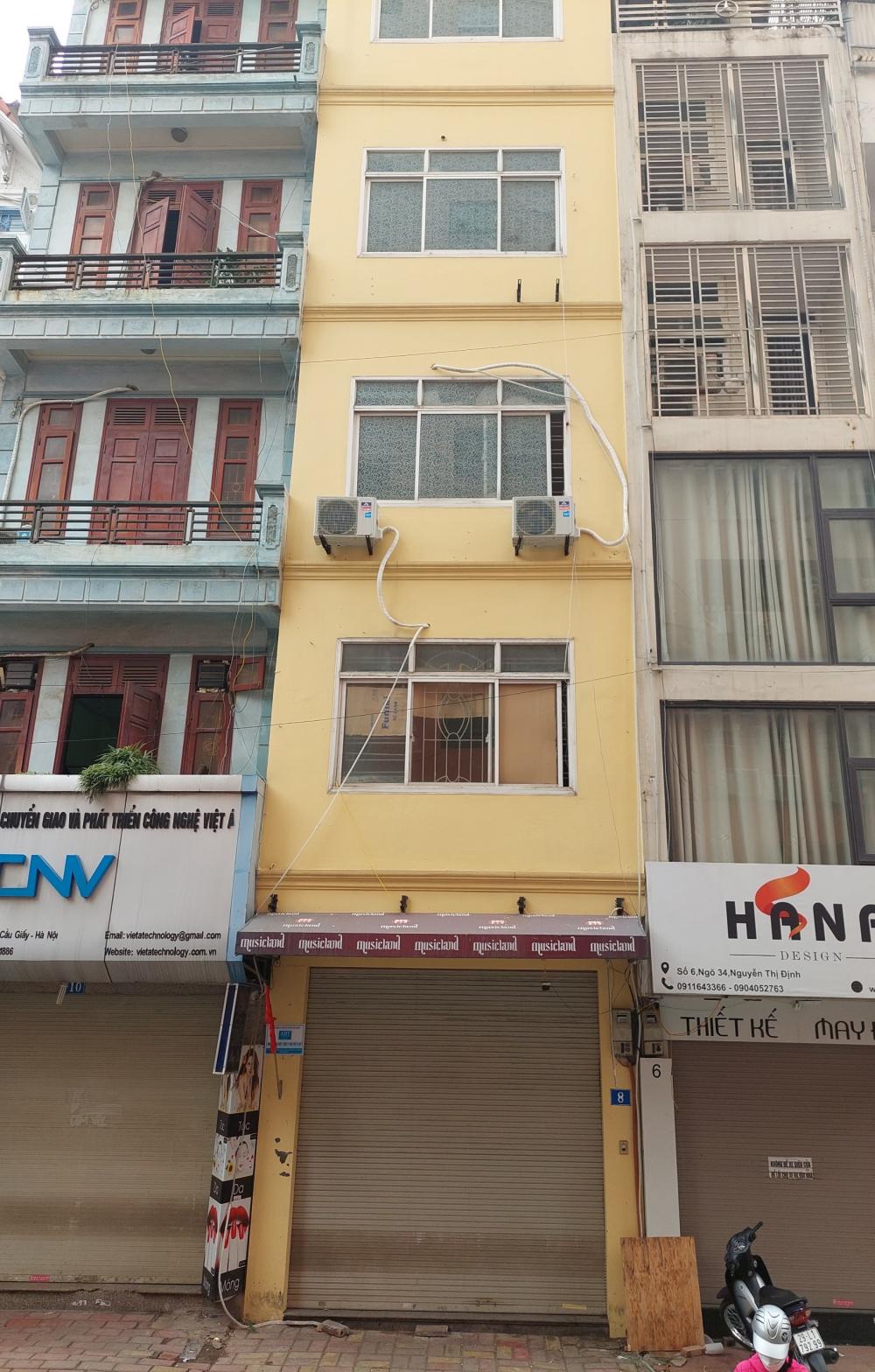Chính chủ cho thuê nhà 5 tầng tại số 8 ngõ 34 Nguyễn Thị Định, Cầu Giấy, Hà Nội.