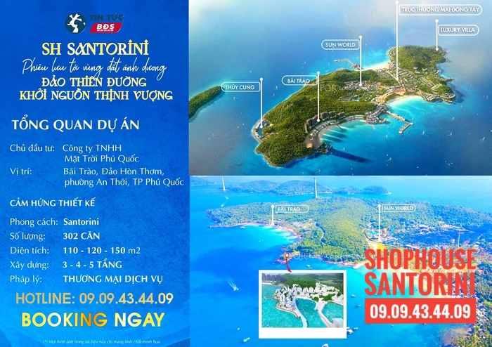 VỊ TRÍ SHOPHOUSE SANTORINI PHÚ QUỐC - HOTLINE: 0909434409