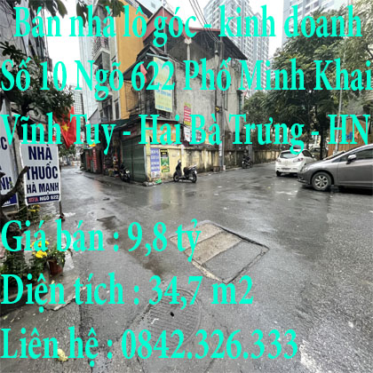 Bán nhà liền kề Hai Bà Trưng, lô góc, kinh doanh