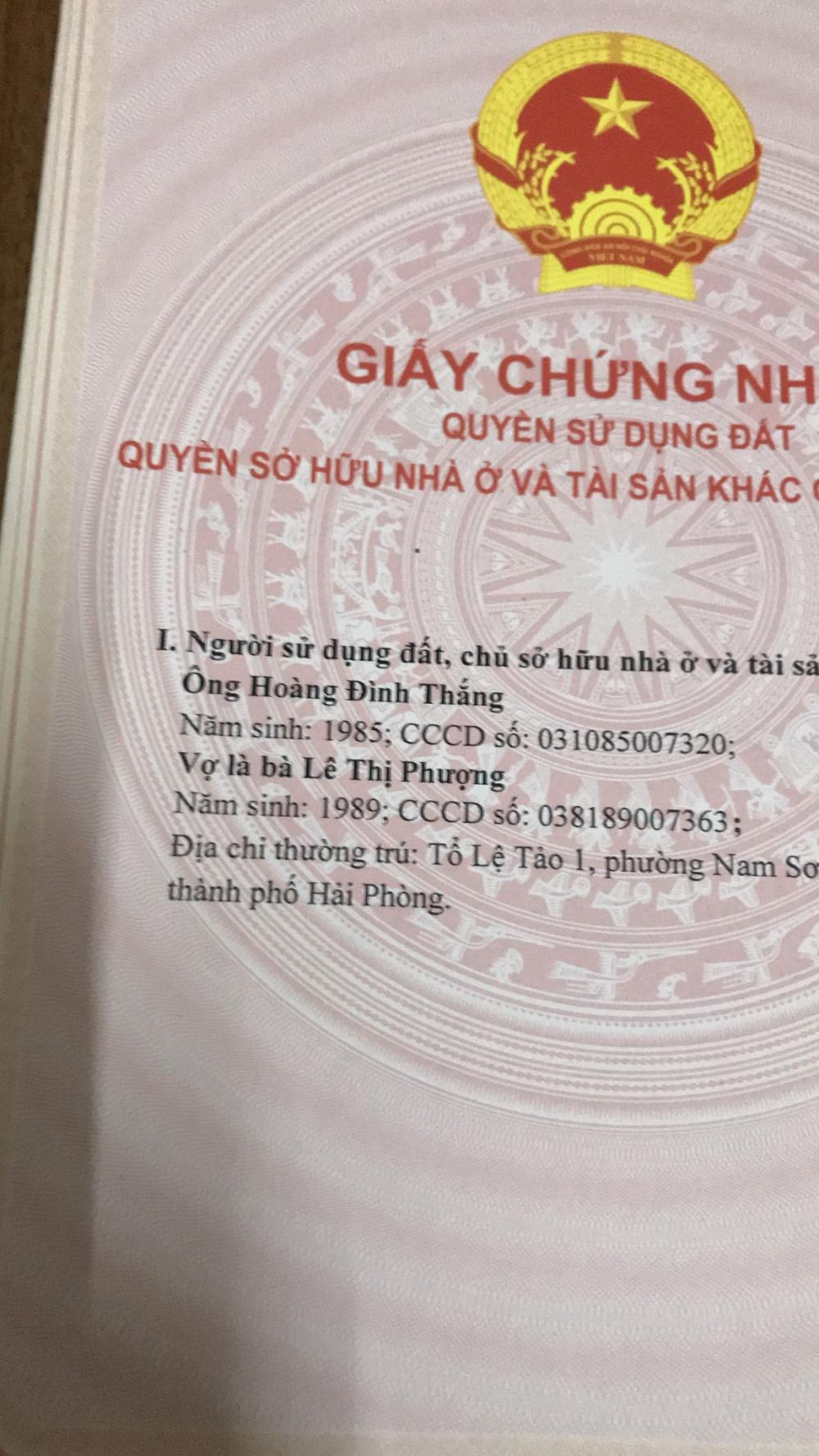 Chính chủ cần tiền bán gấp mảnh đất 147m2  Đồng Thái,An Dương,Hải Phòng