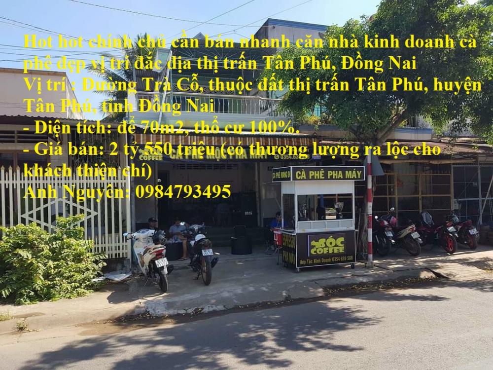 Hot hot chính chủ cần bán nhanh căn nhà kinh doanh cà phê đẹp vị trí đắc địa thị trấn Tân