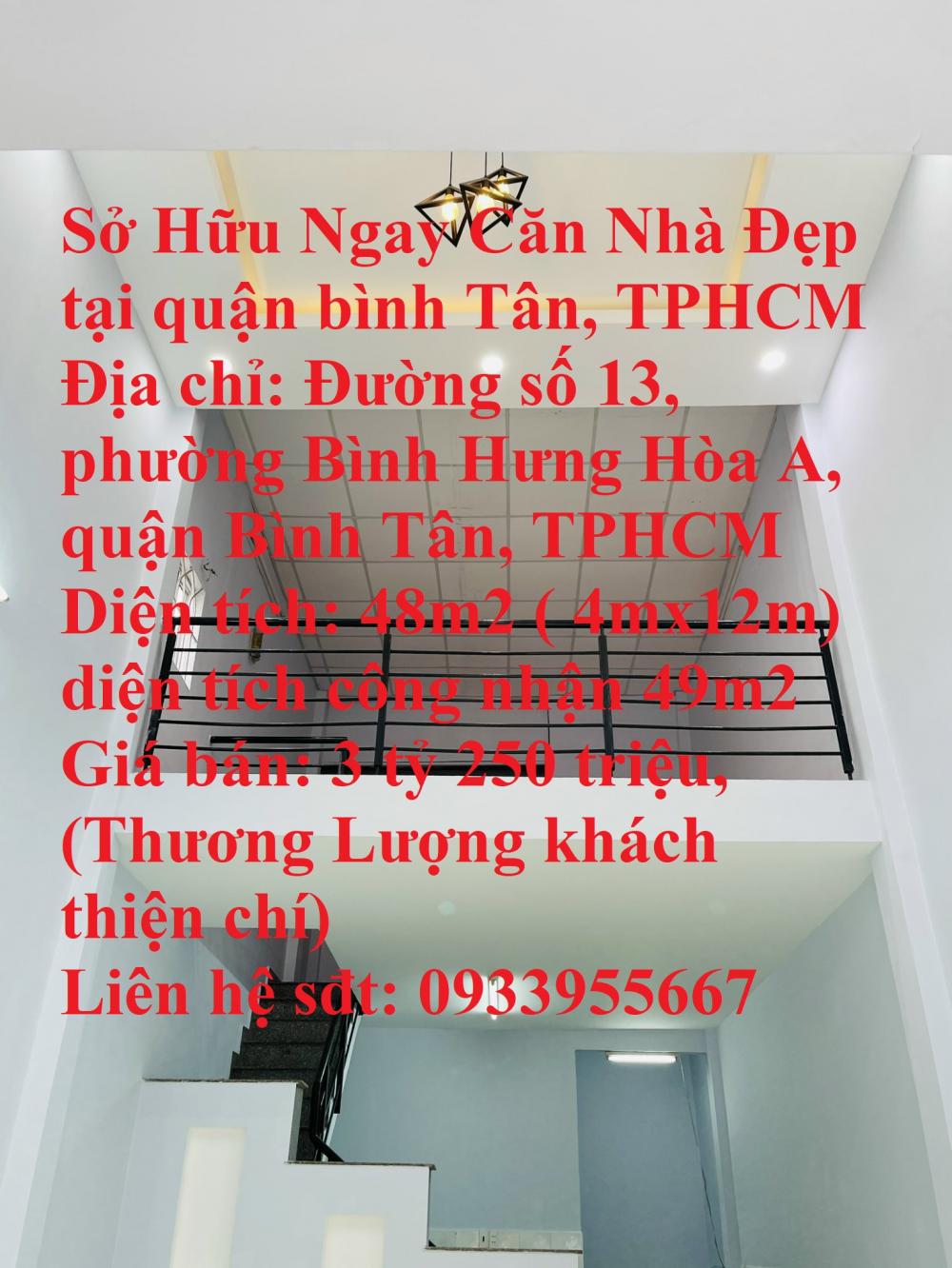 Sở Hữu Ngay Căn Nhà Đẹp tại quận bình Tân, TPHCM