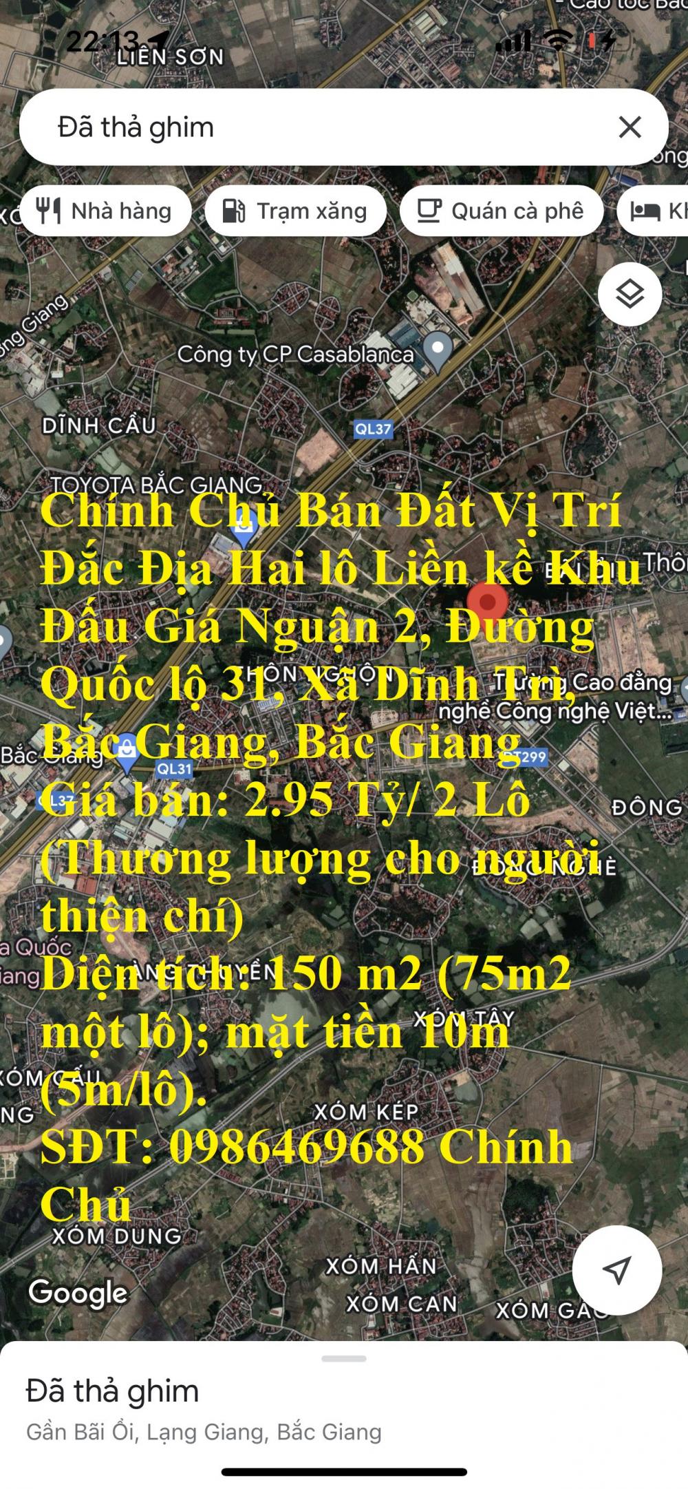Chính Chủ Bán Đất Vị Trí Đắc Địa Tại Thành Phố Bắc Giang.