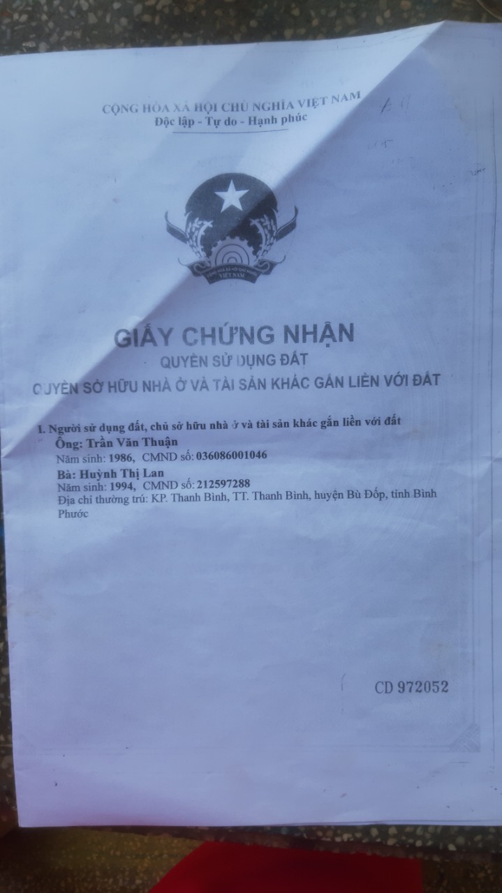 Chính Chủ Cần Bán Lô Đất Đẹp Vị Trí Đắc Địa Tại Thị Trấn Thanh Bình, Huyện Bù Đốp, Tỉnh