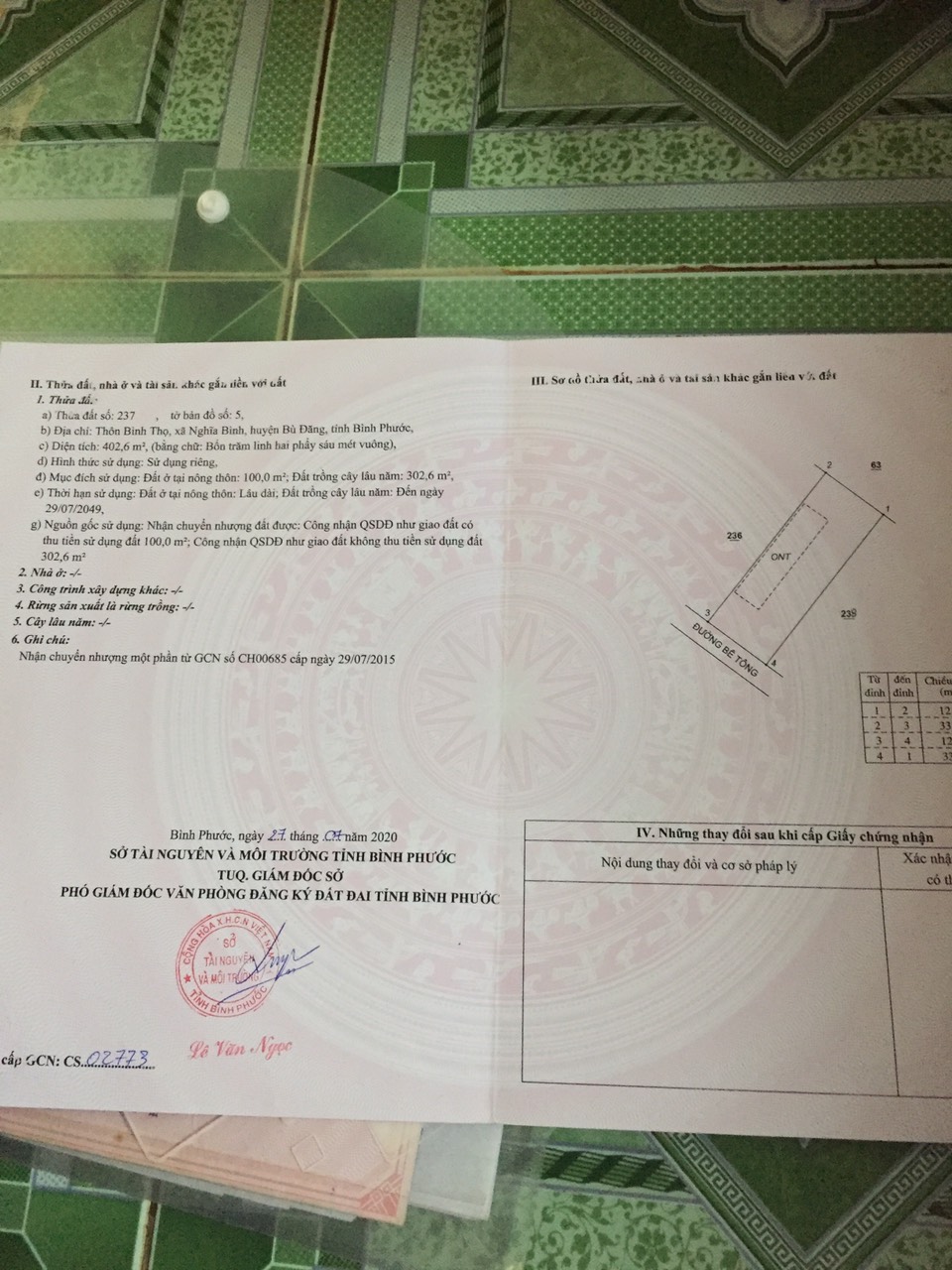 Chính Chủ Cần Bán Lô Đất Đẹp Vị Trí Đắc Địa Tại Xã Nghĩa Bình, Huyện Bù Đăng, Tỉnh Bình